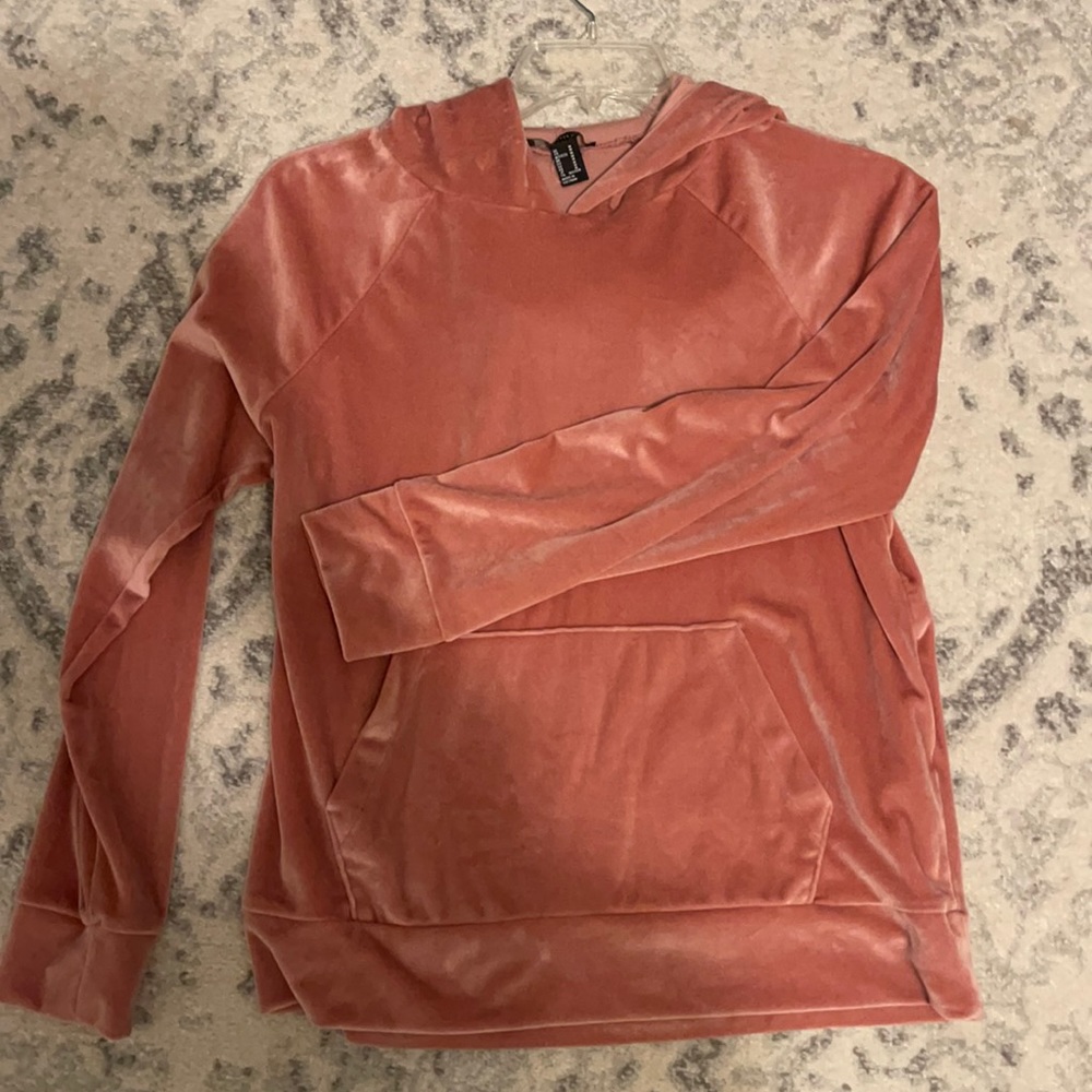 Forever 21 pink velvour hoodie